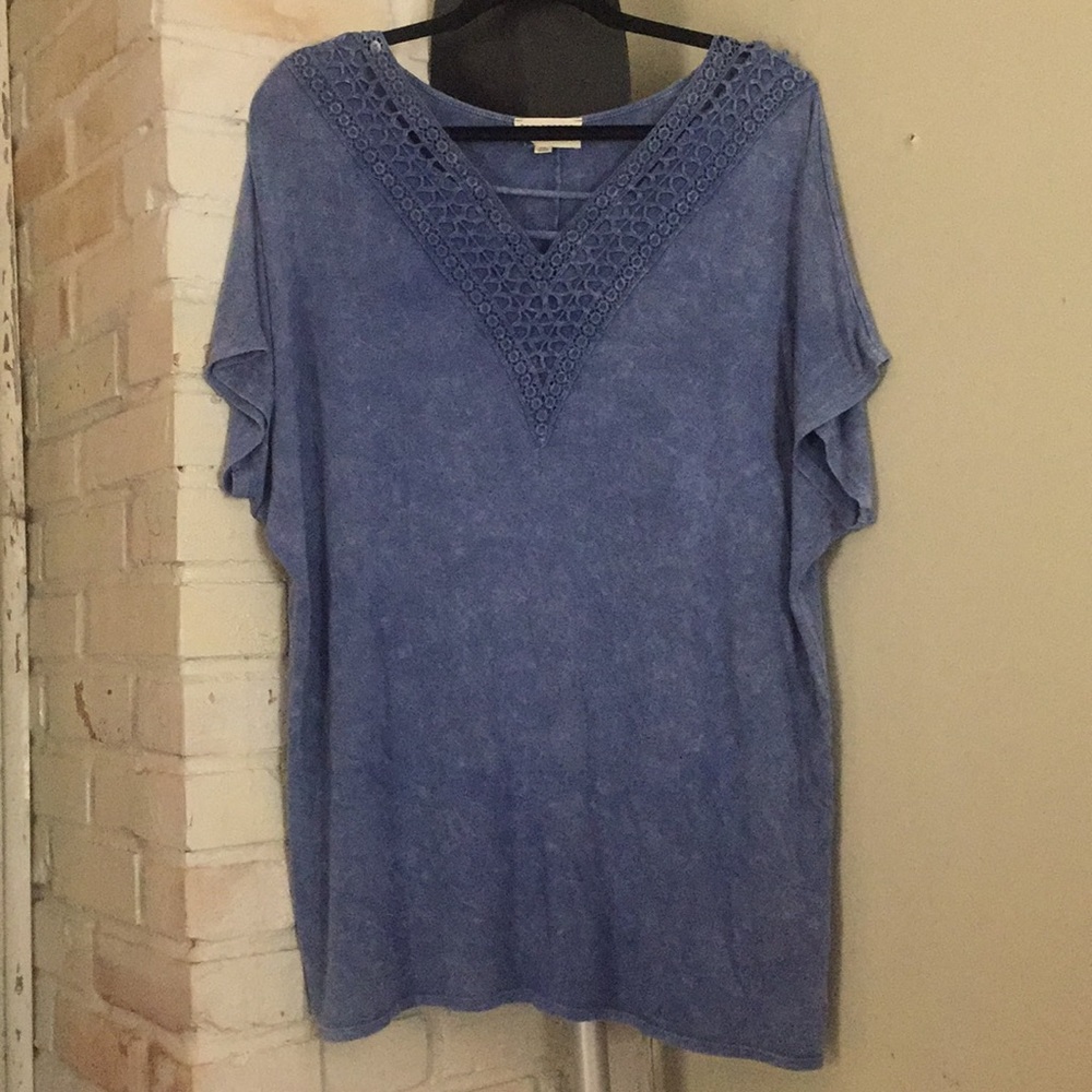 Blu Pepper Plus Boho Chic Blue Top